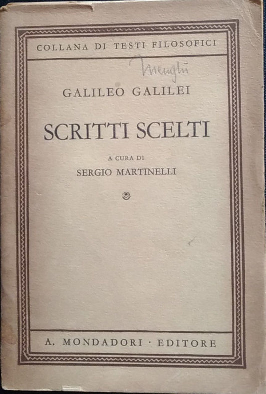 Scritti scelti - copertina