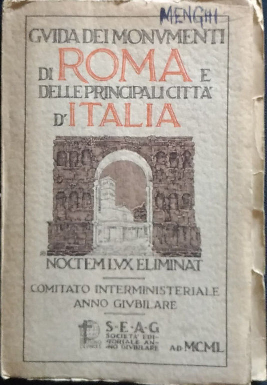 Guida dei monumenti di Roma e delle principali città italiane - copertina