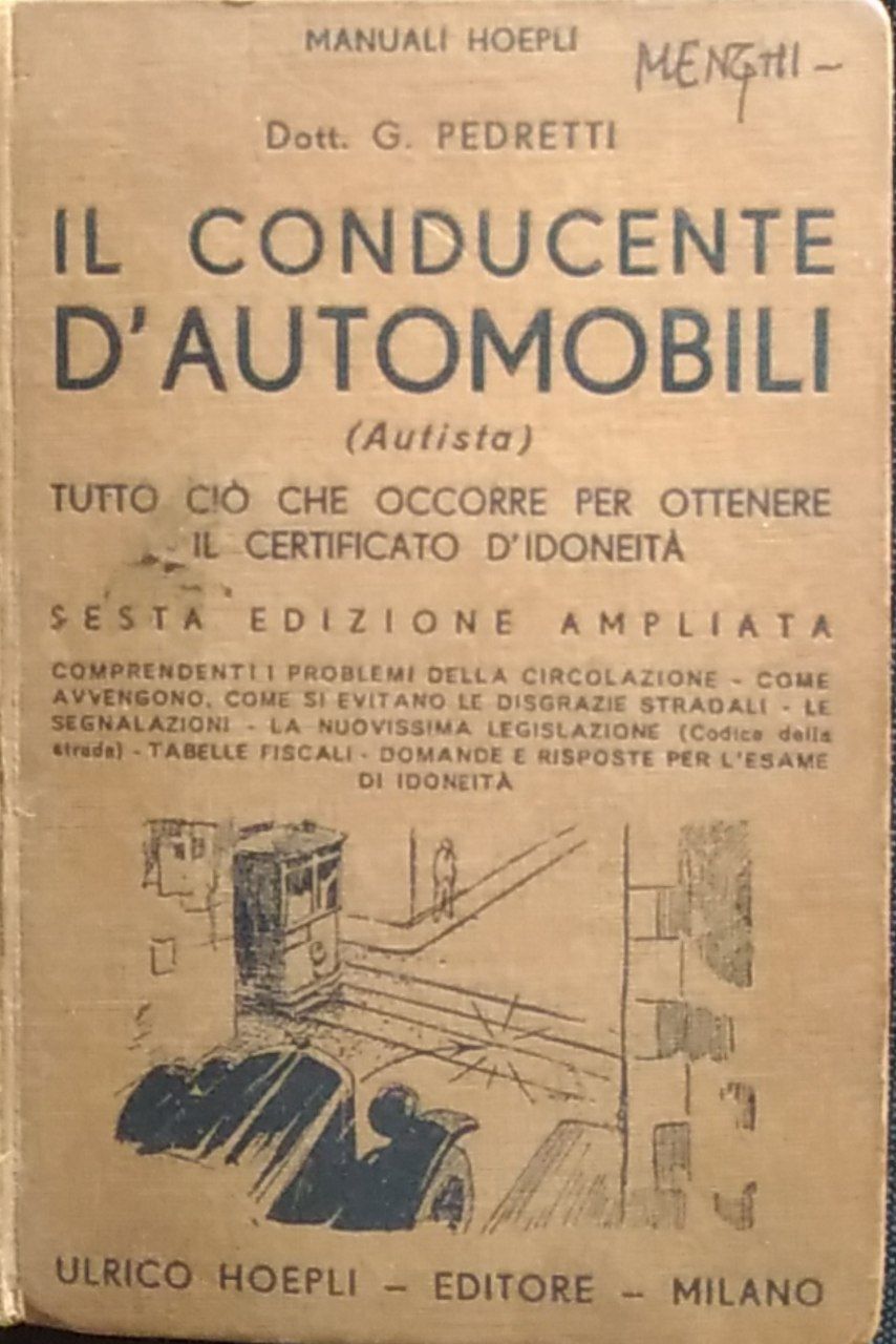 Il conducente d'automobili - copertina