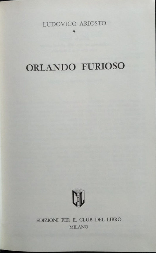 Orlando Furioso - copertina