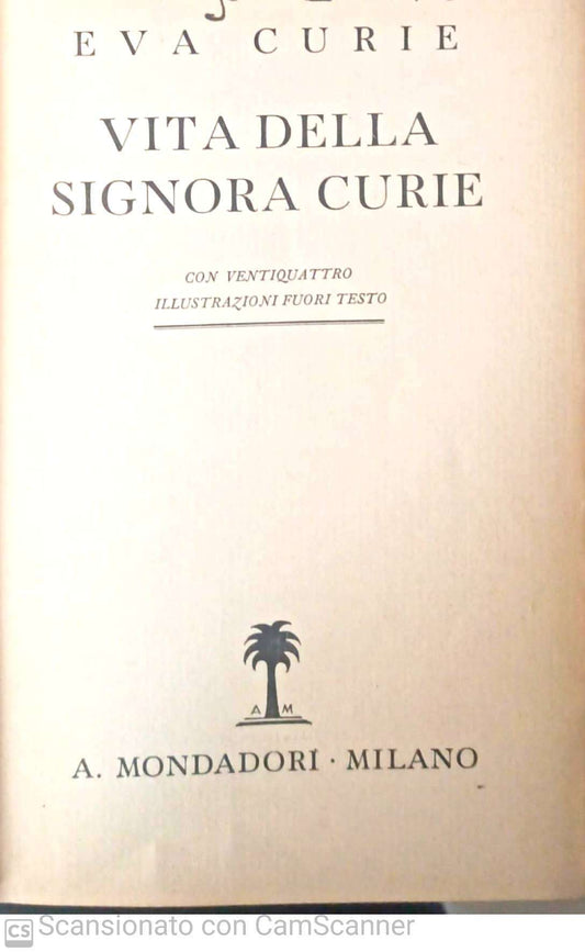 Vita della signora Curie - copertina