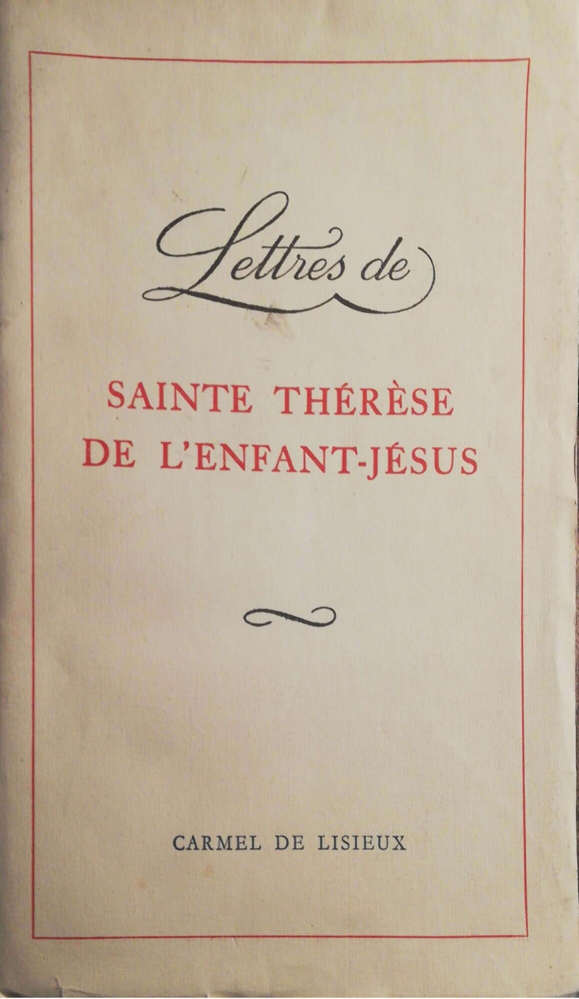 Lettres di Sainte Thérèse De l'enfant Jésus - copertina