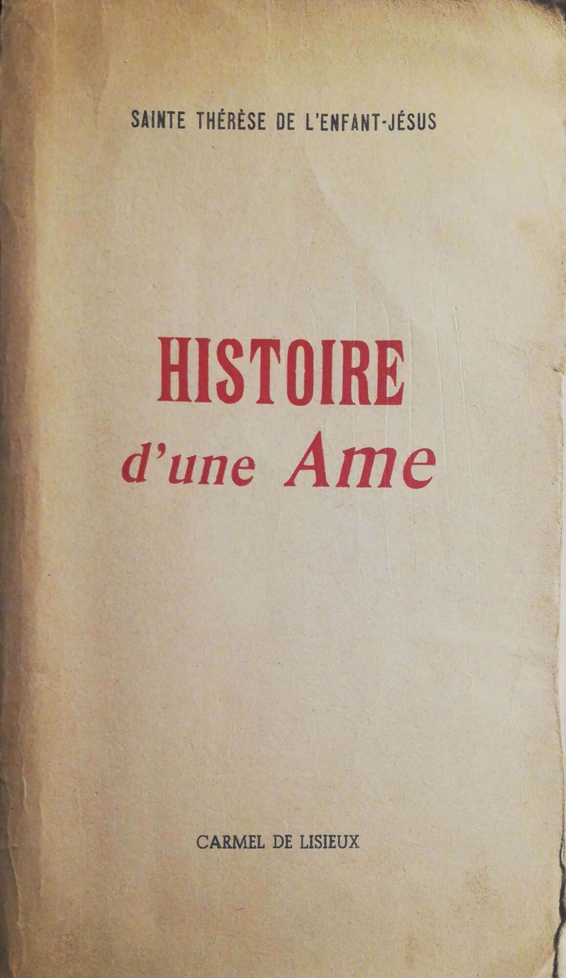Histoire d'une Ame - copertina