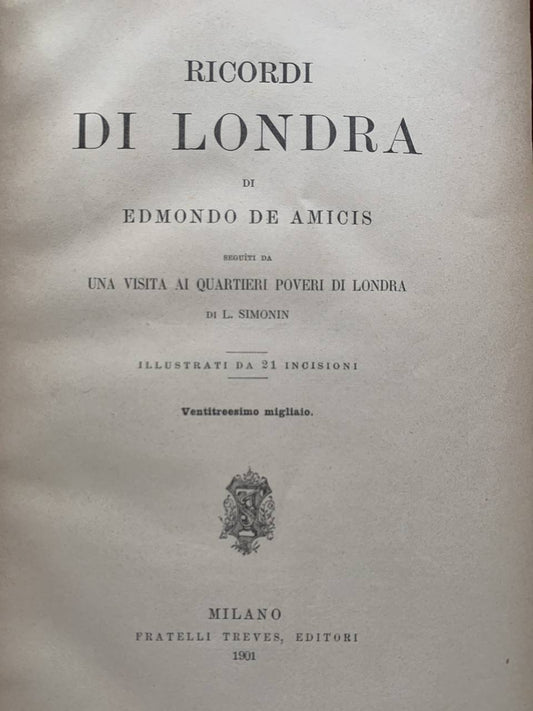 Ricordi di Londra - copertina