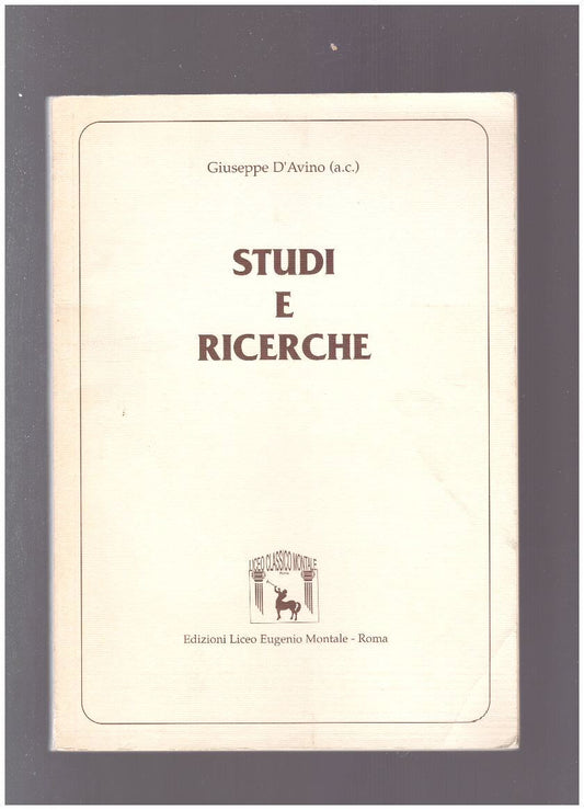 STUDI E RICERCHE - copertina