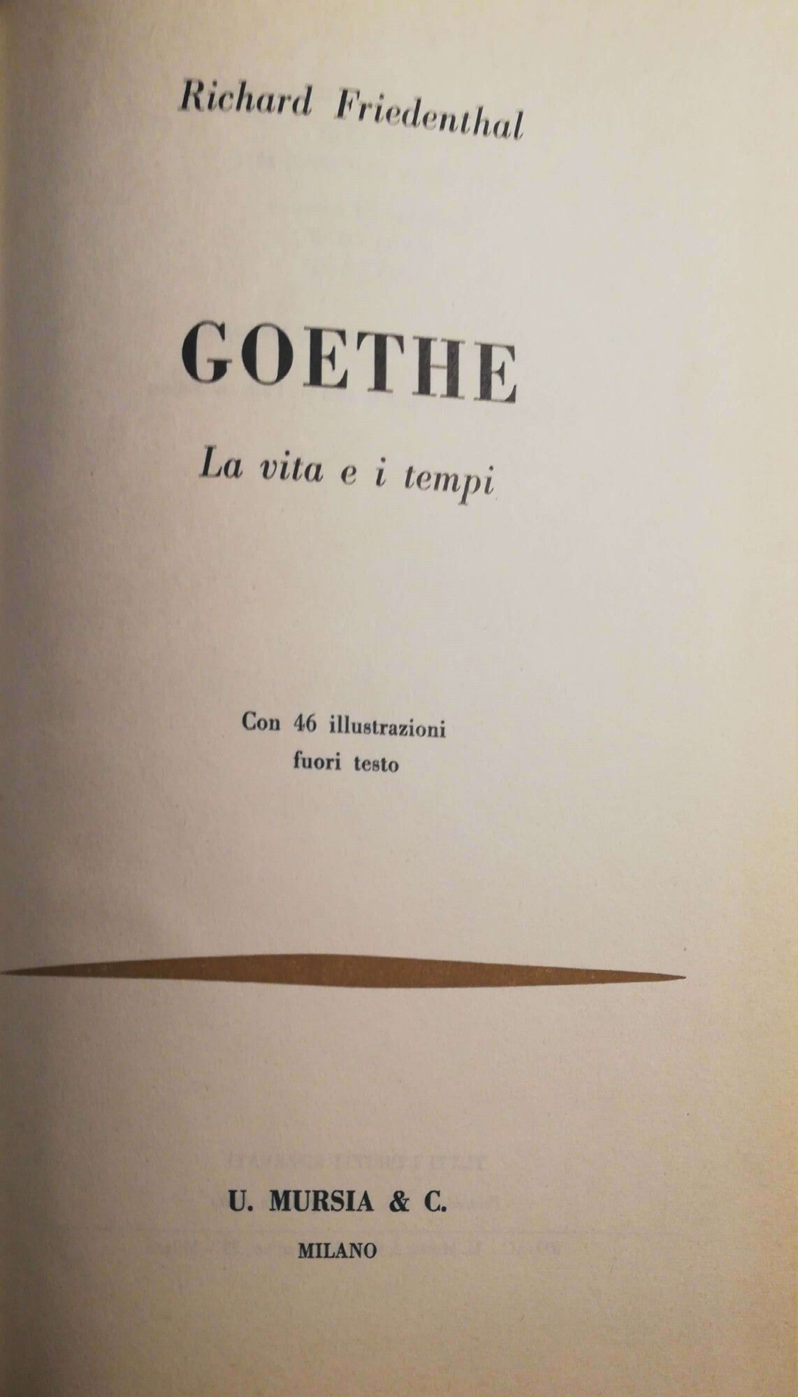 Goethe, la vita e i tempi - copertina