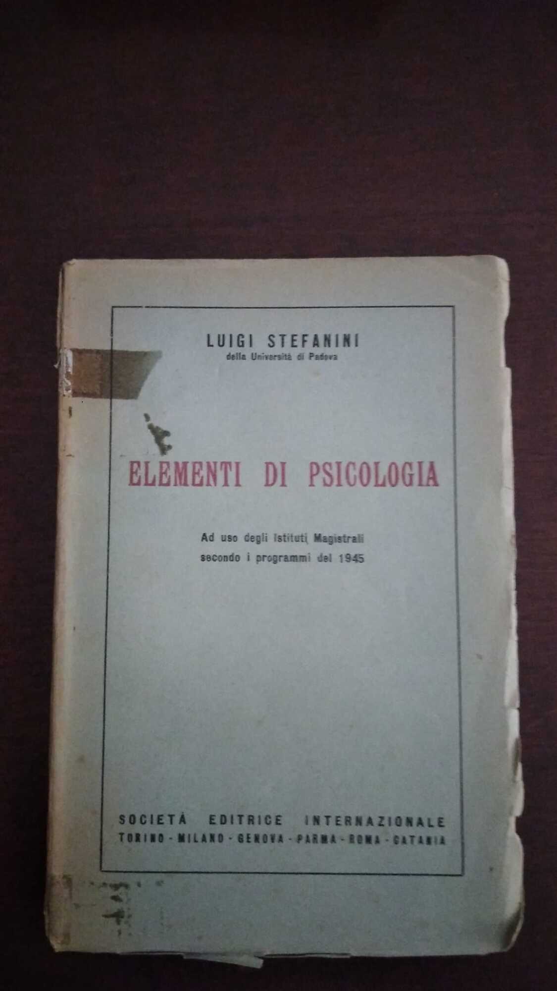 Elementi di psicologia - copertina