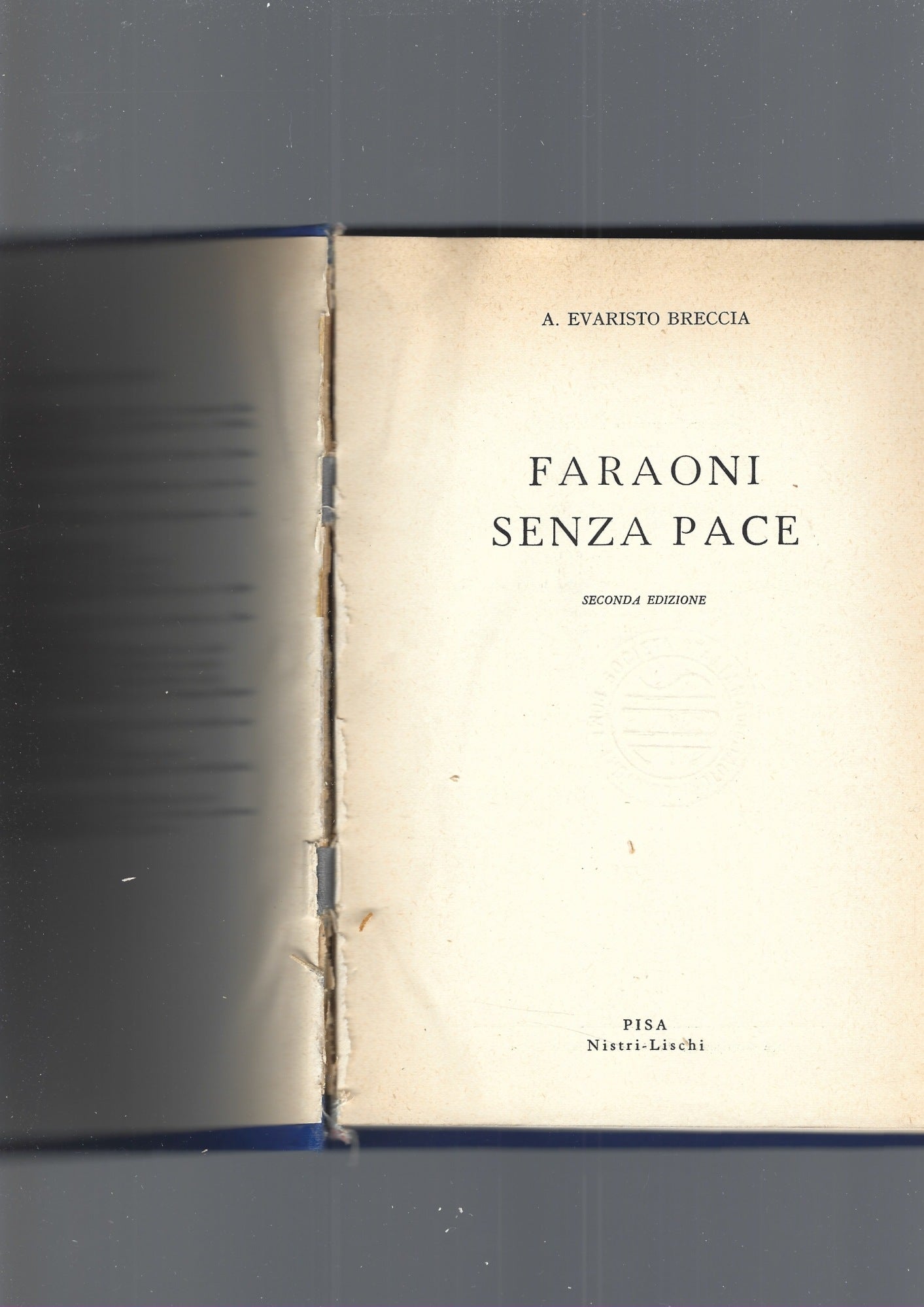 FARAONI SENZA PACE - copertina