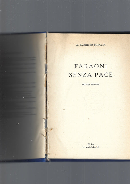 FARAONI SENZA PACE - copertina