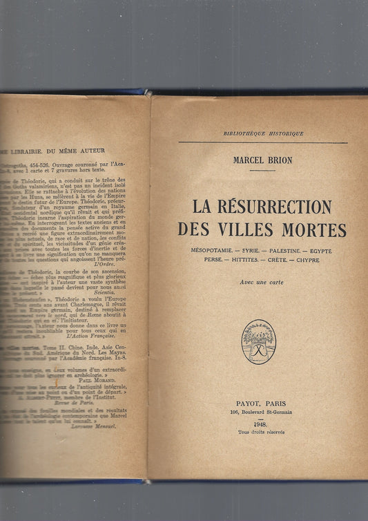 LA  RESURRECTION DES VILLES MORTES. I-II - copertina