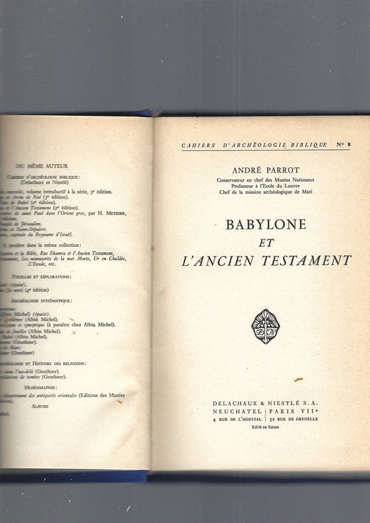 BABYLONE ET L' ANCIEN TESTAMENT - copertina