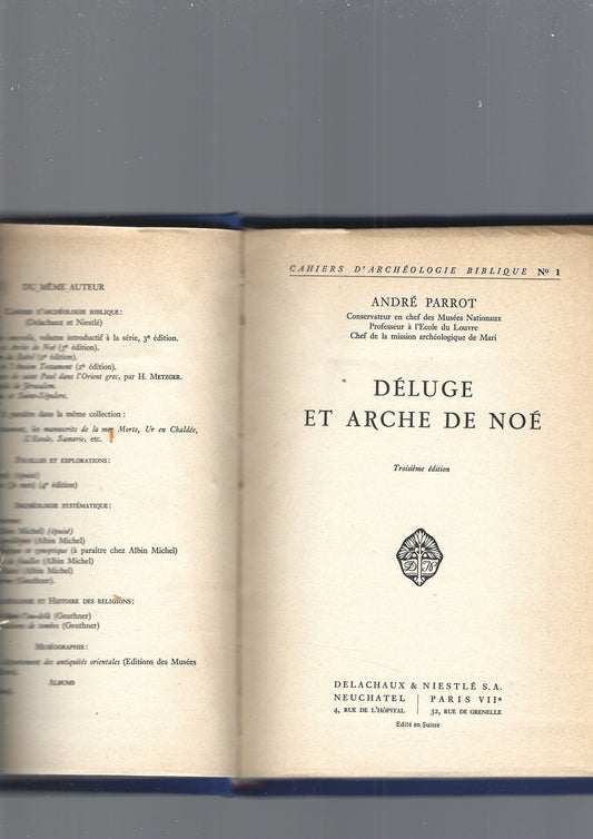 DELUGE ET ARCHE DE NOE' - copertina
