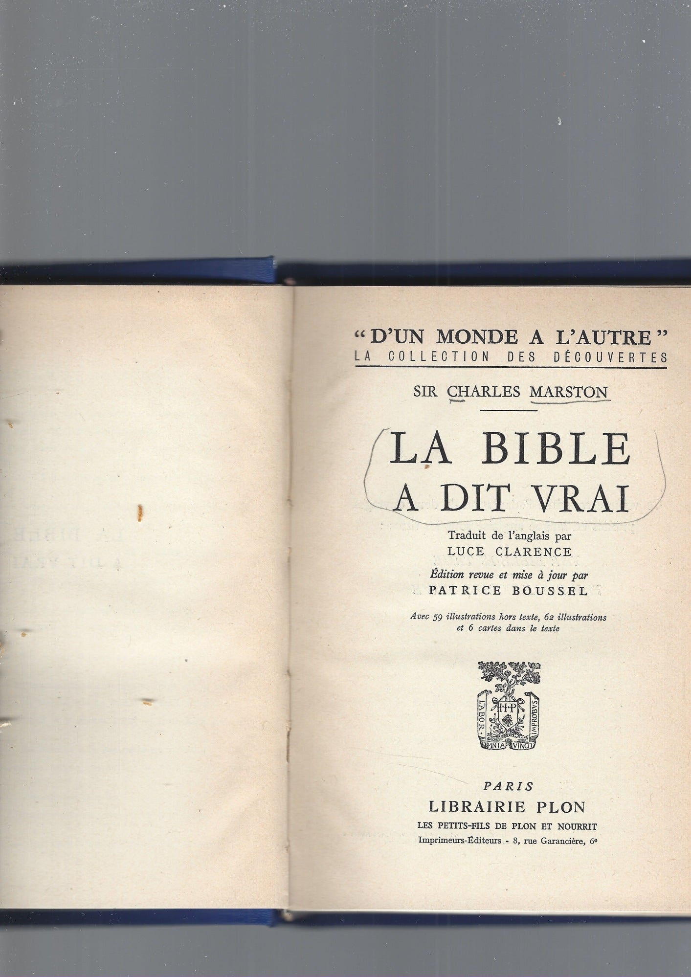 LA BIBLE A DIT VRAI - copertina