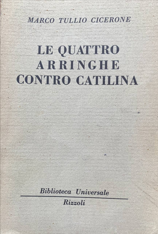Le quattro arringhe contro Catilina - copertina