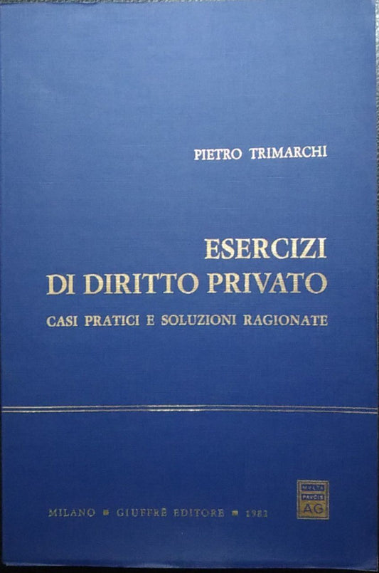 Esercizi di diritto privato. Casi pratici e soluzioni ragionate - copertina