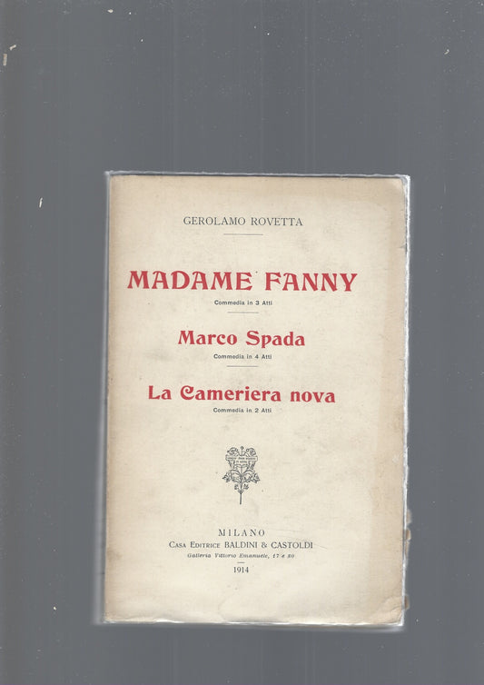 MADAME FANNY, LA CAMERIERA NOVA - copertina