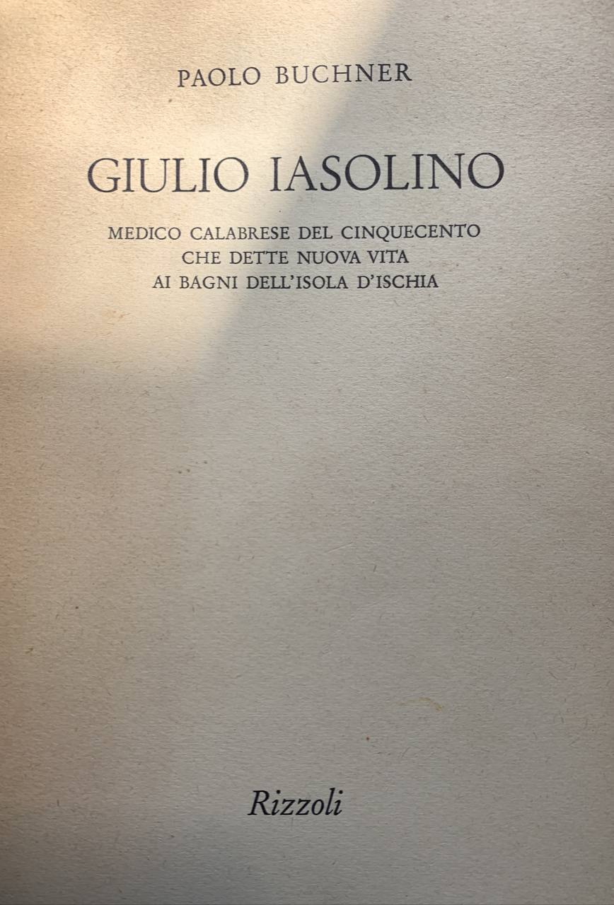 Giulio Iasolino - copertina