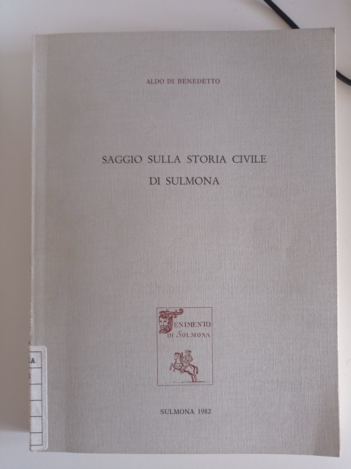 Saggio sulla storia civile di Sulmona - copertina