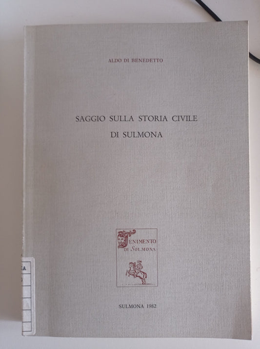 Saggio sulla storia civile di Sulmona - copertina