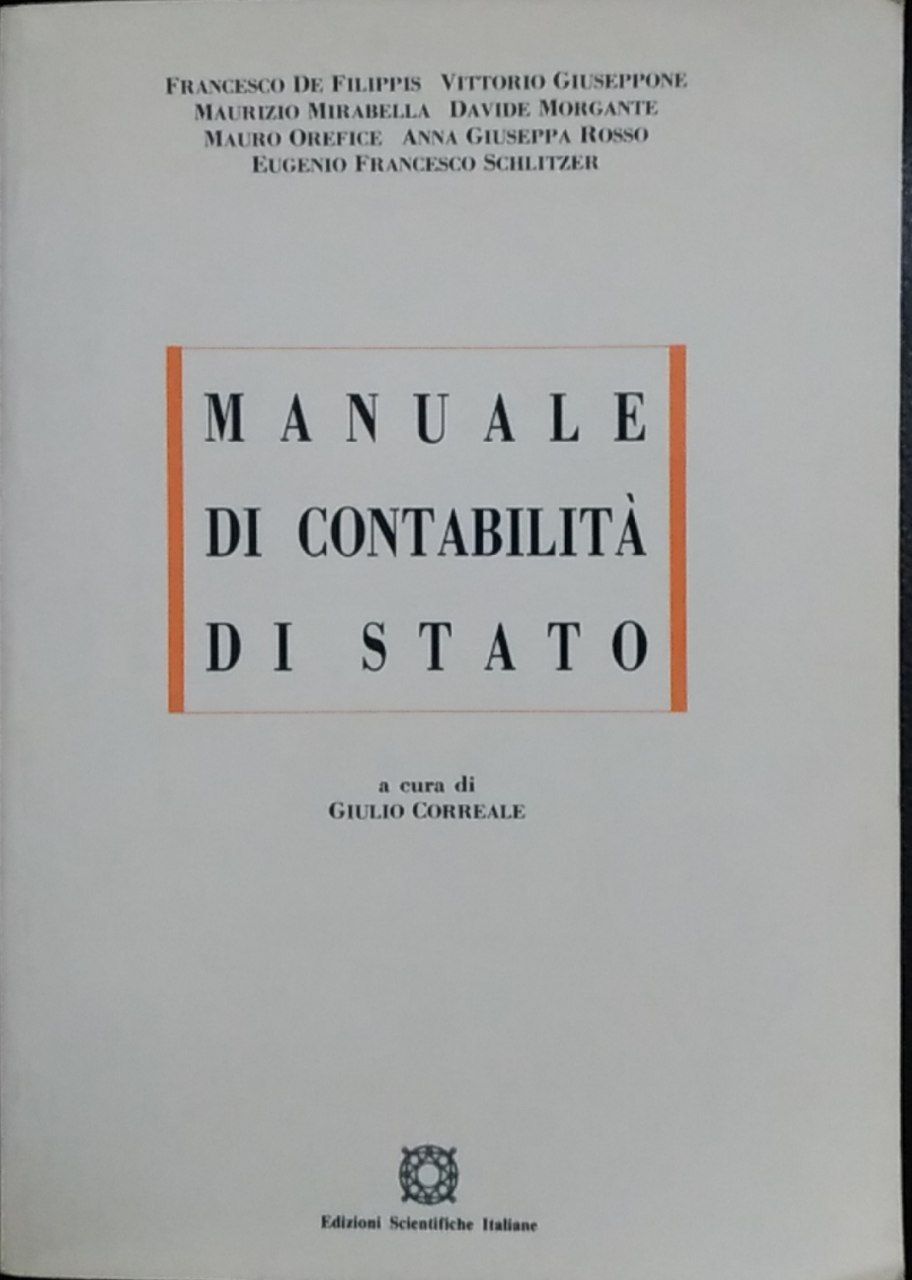Manuale di contabilità di Stato - copertina