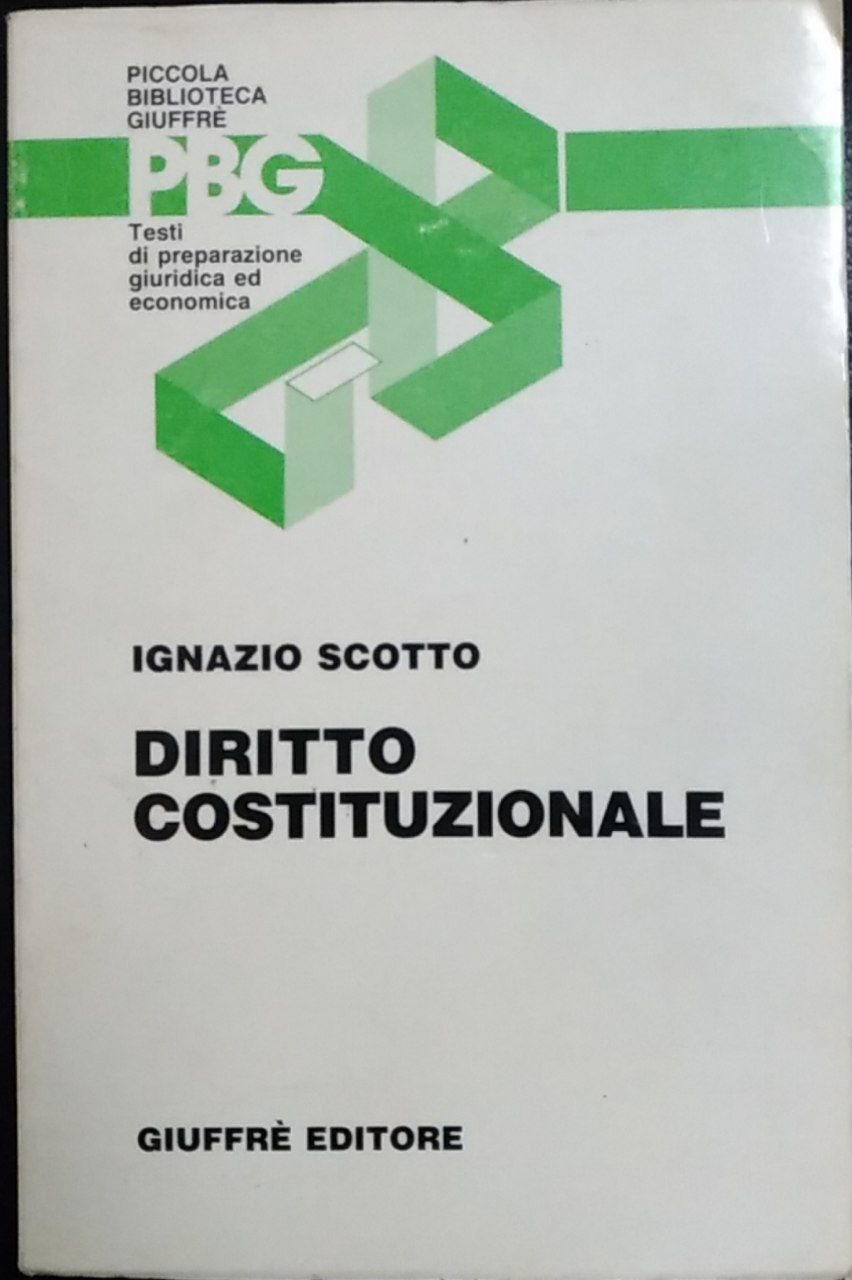 Diritto costituzionale - copertina