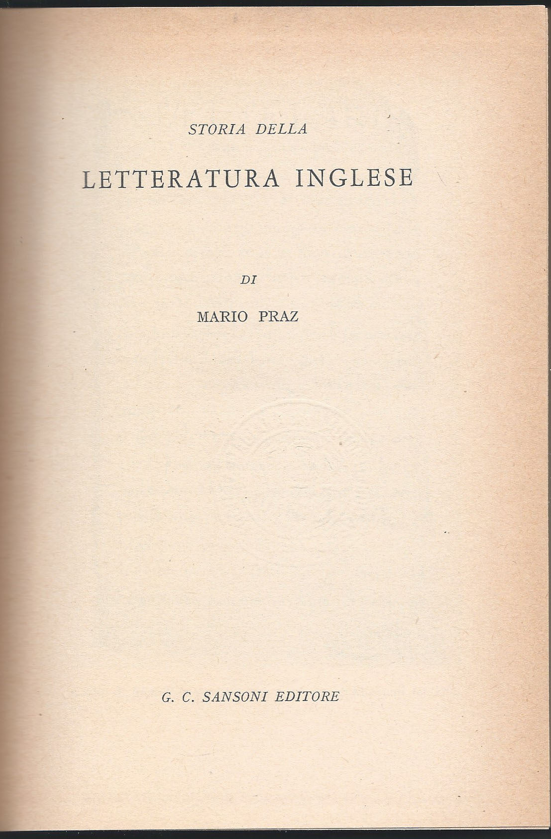 Storia della letteratura inglese - copertina