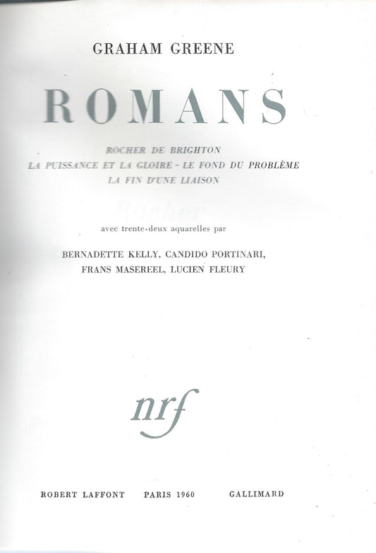 Romans: Rocher de Brighton - La puissance et la gloire - Le fond du problème - La fin d'une liaison - copertina