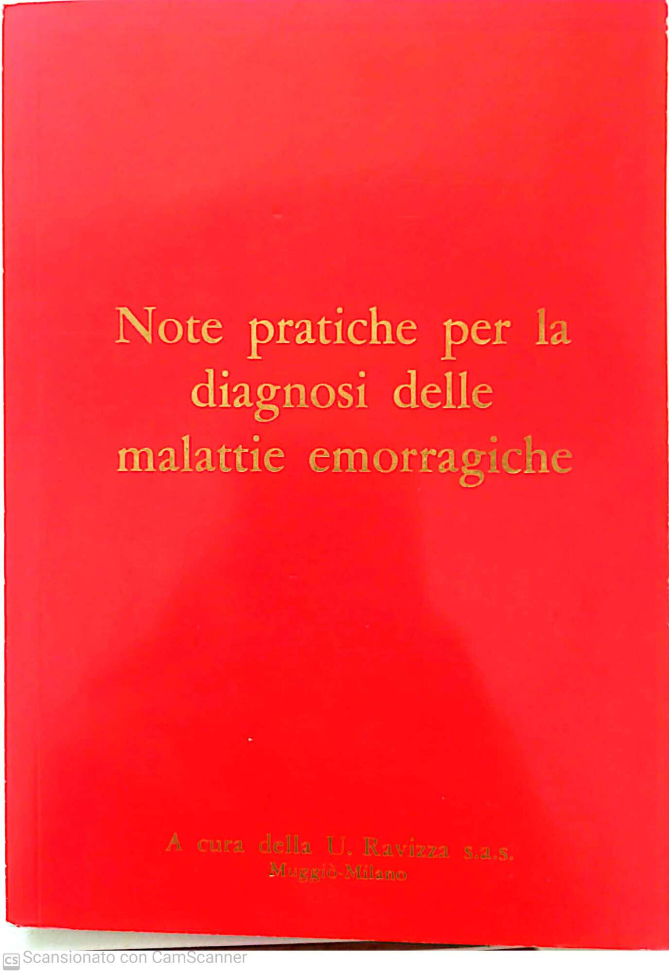 Note pratiche per la diagnosi delle malattie emorragiche - copertina