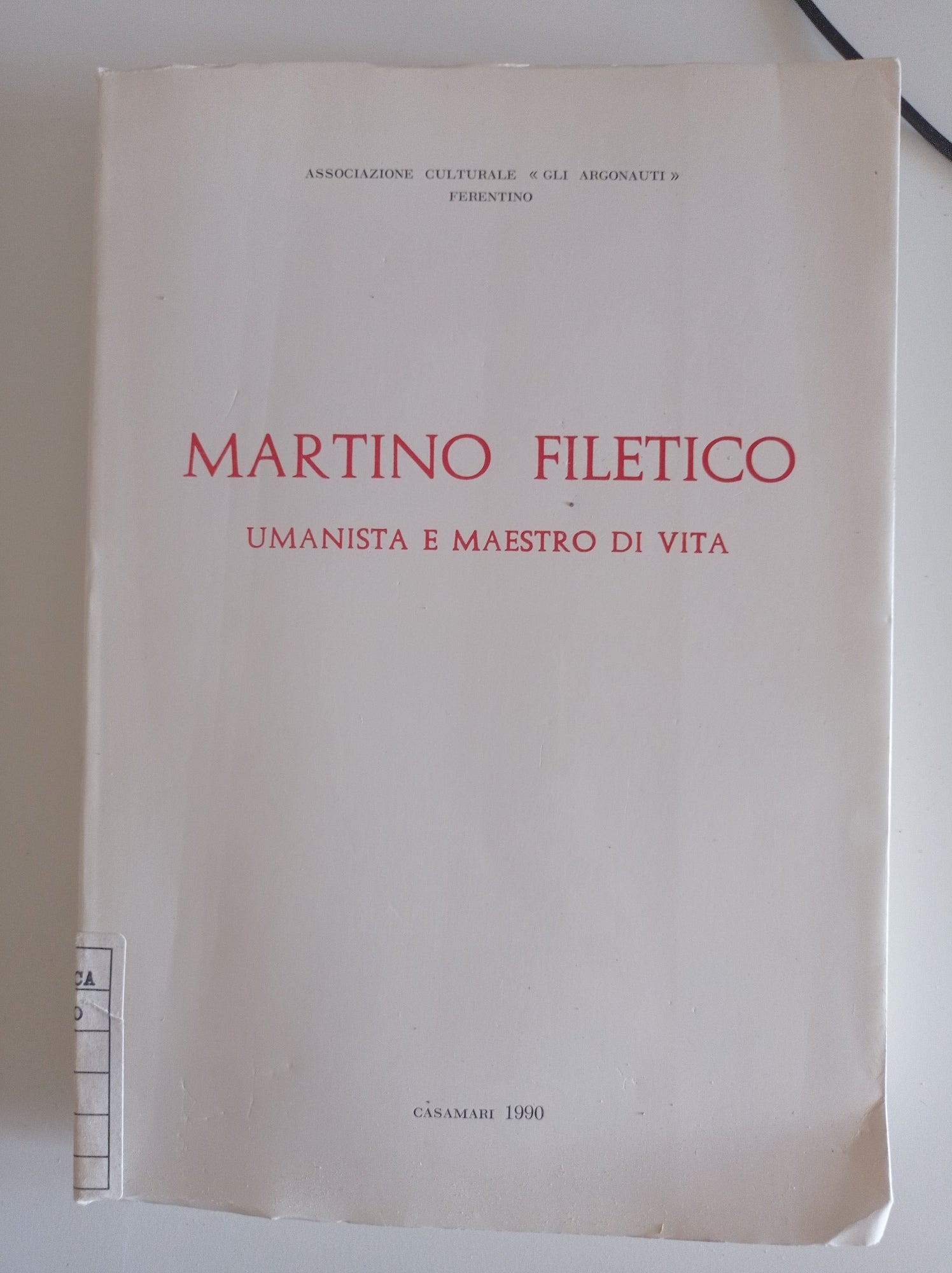 Martino Filetico umanista e maestro di vita - copertina