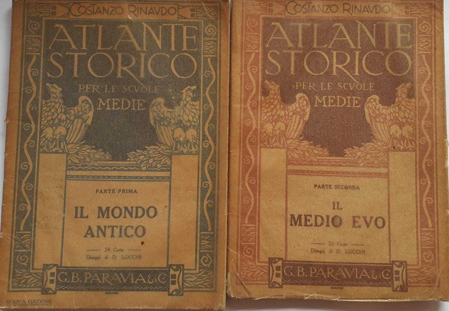 Atlante storico per le scuole medie. Parte prima Il mondo antico. Parte seconda Il medio evo - copertina