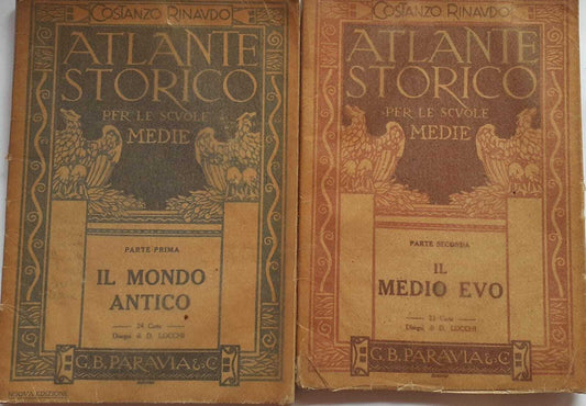 Atlante storico per le scuole medie. Parte prima Il mondo antico. Parte seconda Il medio evo - copertina