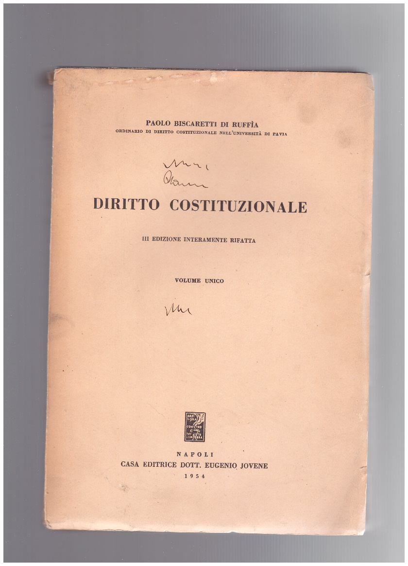 DIRITTO COSTITUZIONALE - copertina