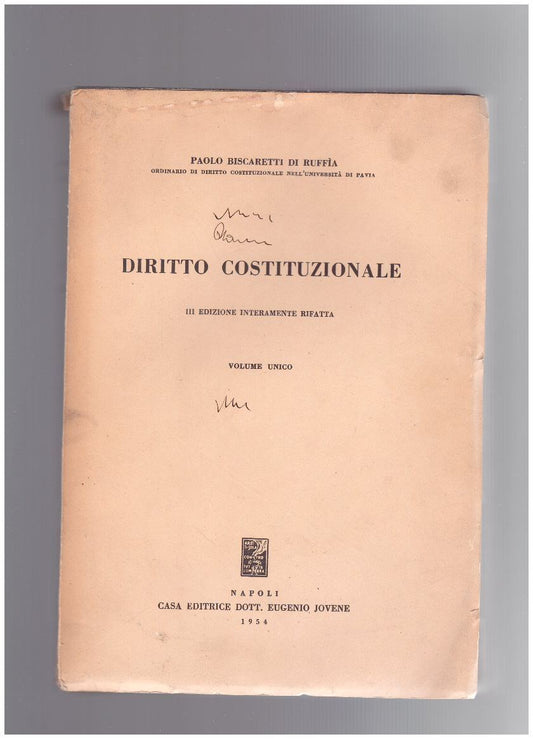DIRITTO COSTITUZIONALE - copertina