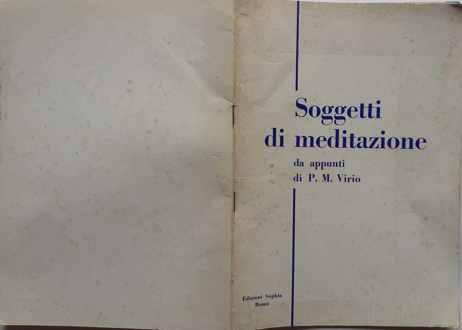Soggetti di meditazione - copertina