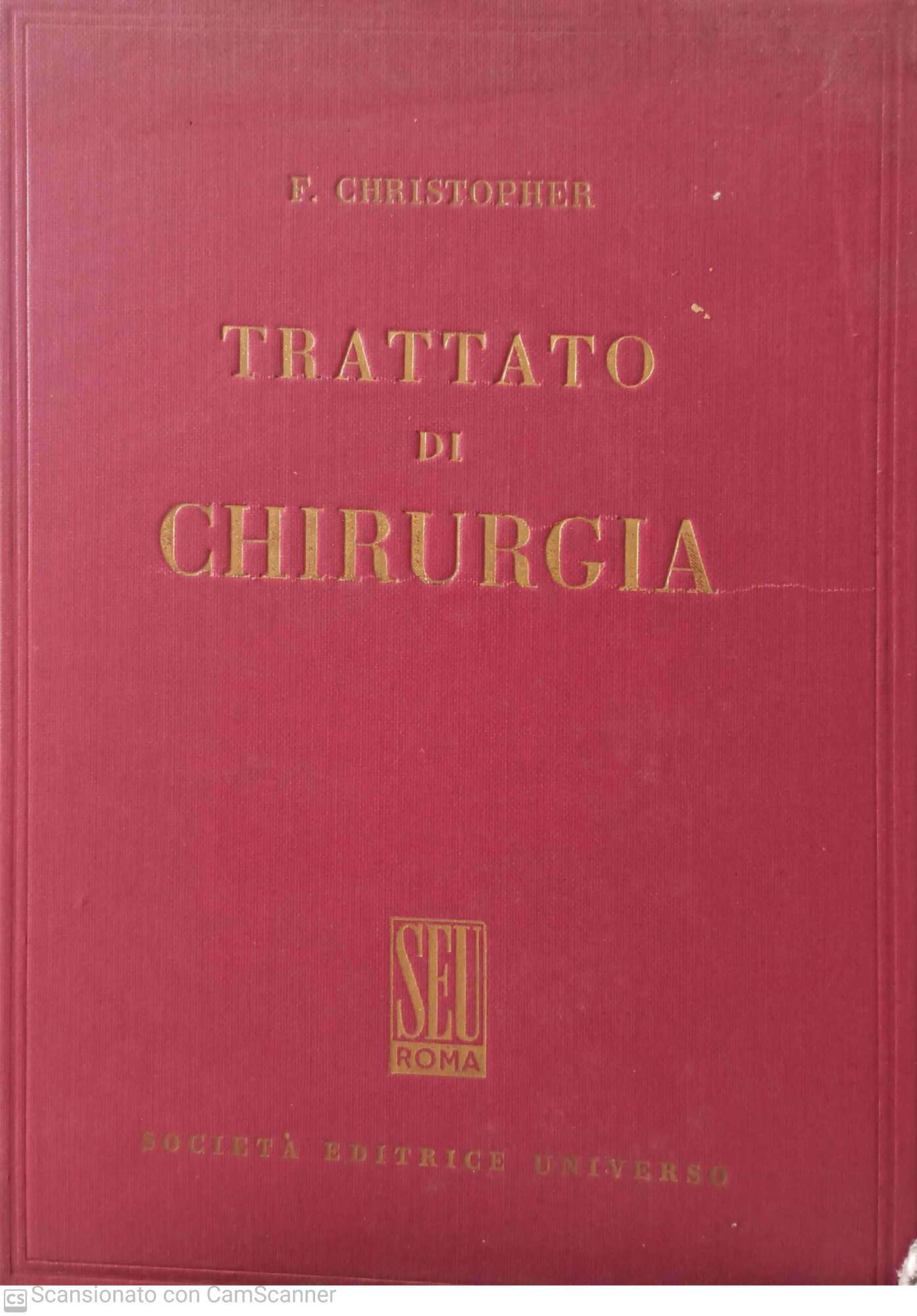 Trattato di chirurgia. Volume 1 - copertina