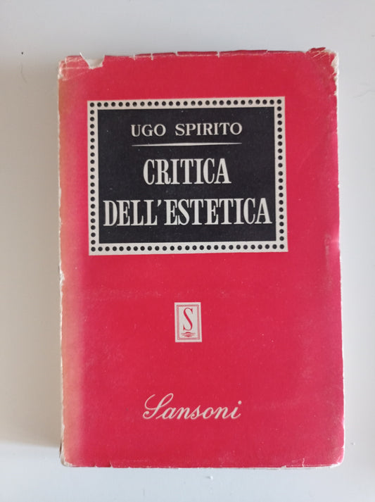 Critica dell'estetica - copertina
