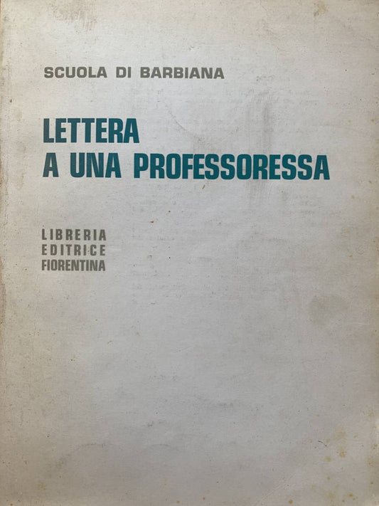 Lettera a una professoressa - copertina