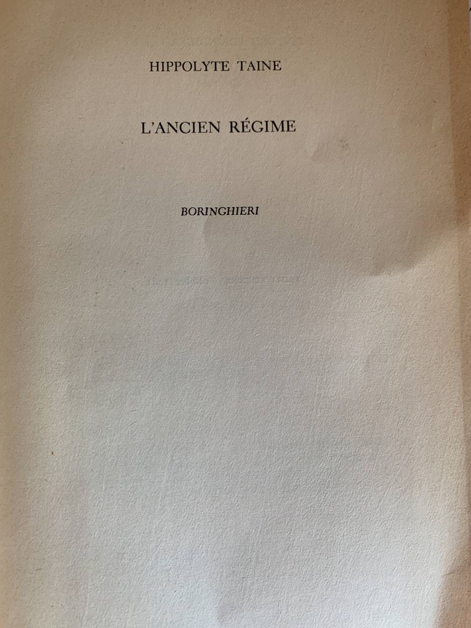 L'ancien régime - copertina