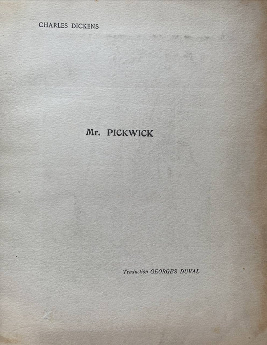 Mr. Pickwick - copertina