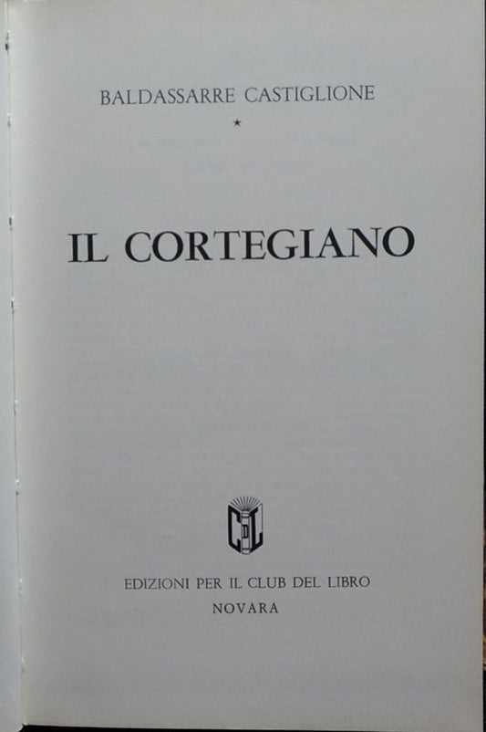 Il cortegiano - copertina