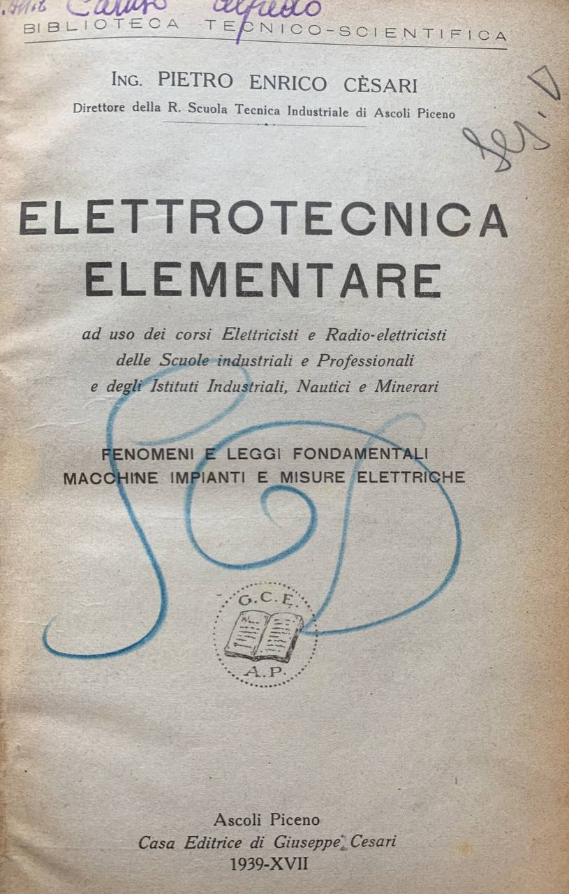Elettrotecnica elementare - copertina