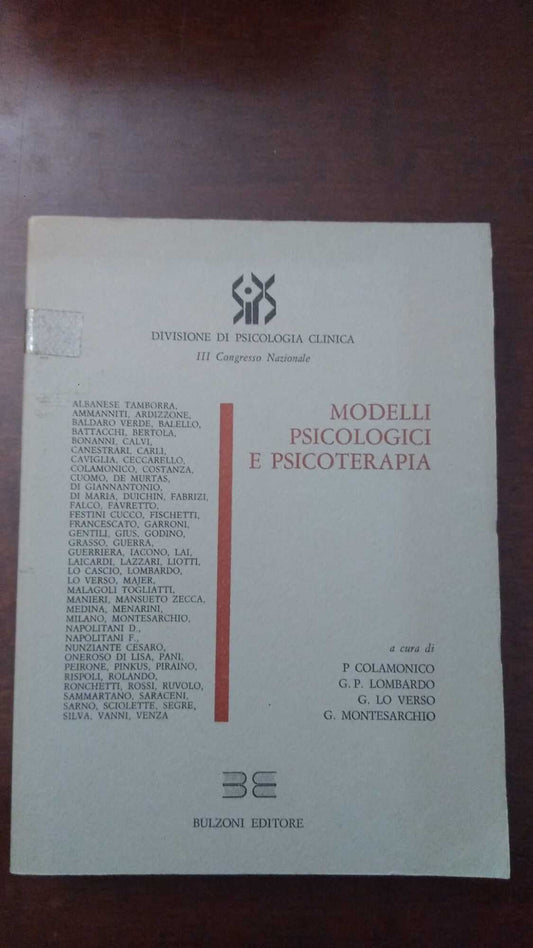 Modelli psicologici e psicoterapia - copertina