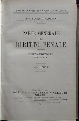 Parte generale del diritto penale. Volume II