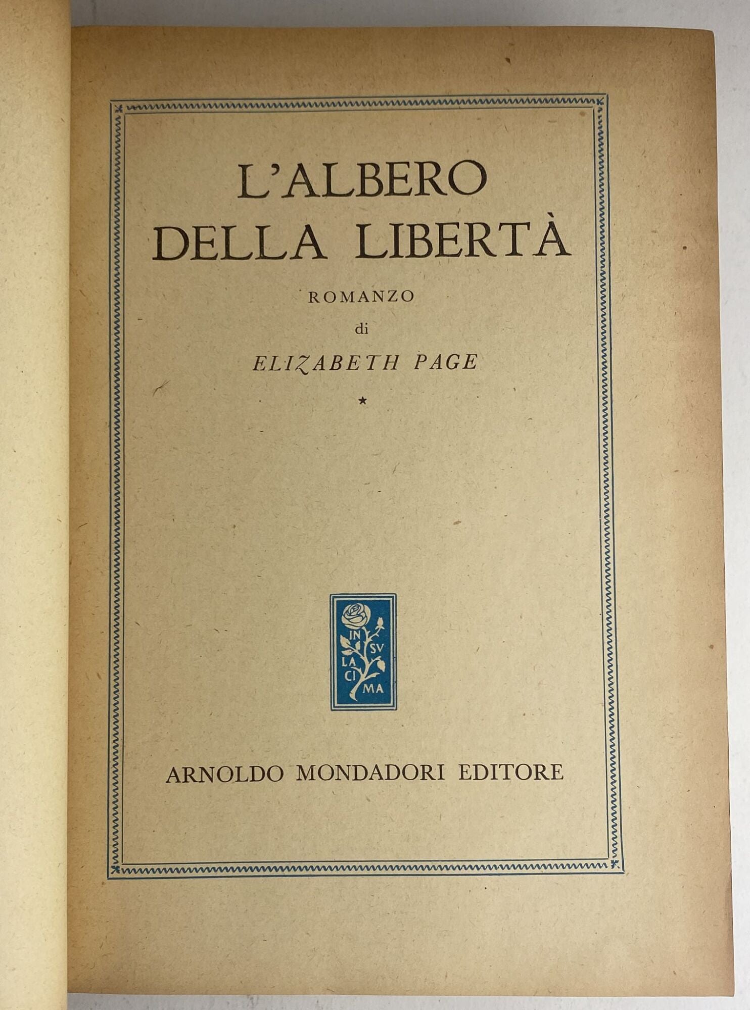 L'albero della libertà - copertina