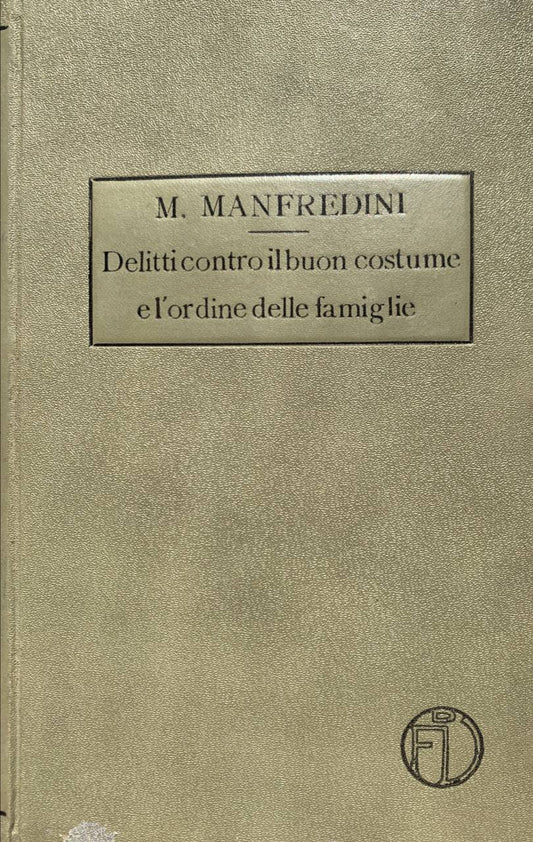 Delitti contro il buon costume e l'ordine delle famiglie - copertina