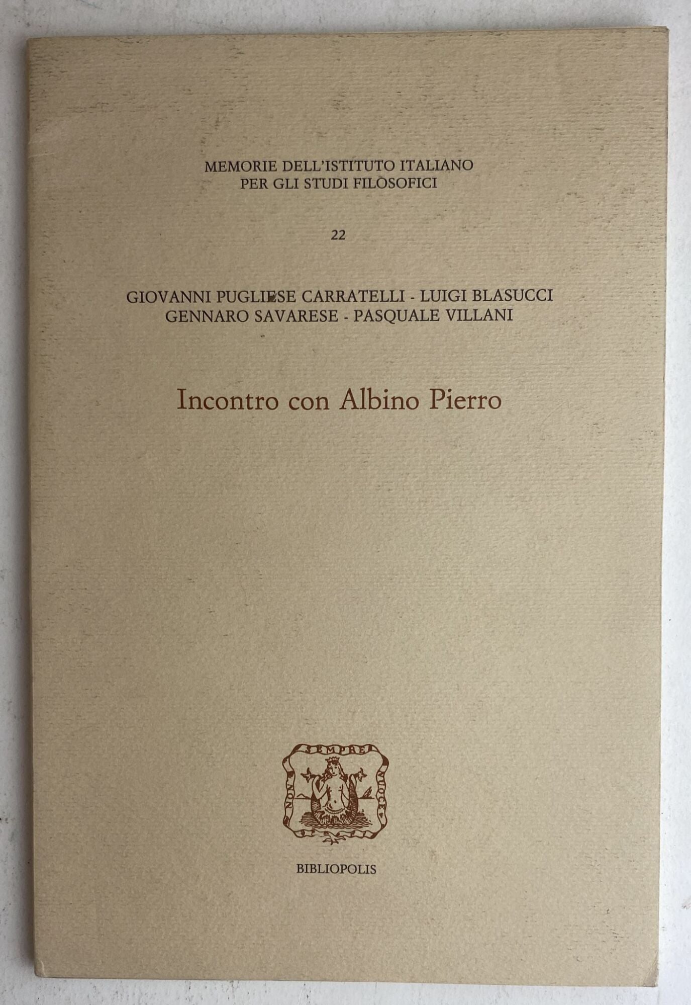 Incontro con Albino Pierro - copertina