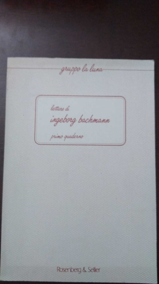 Letture di Ingeborg Bachmann. Primo quaderno - copertina