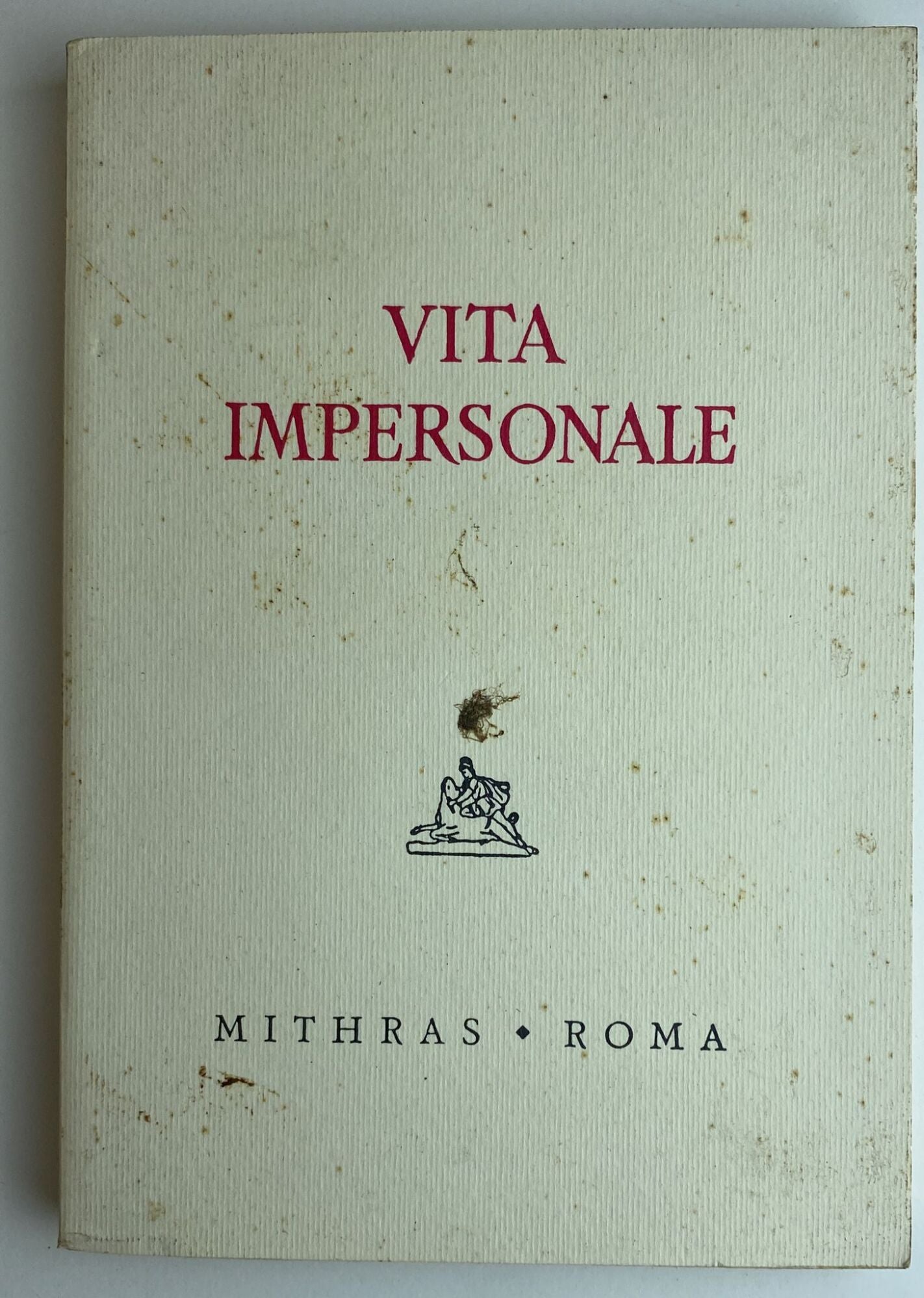 Vita impersonale - copertina