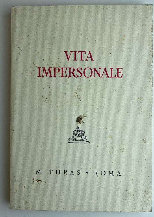 Vita impersonale - copertina