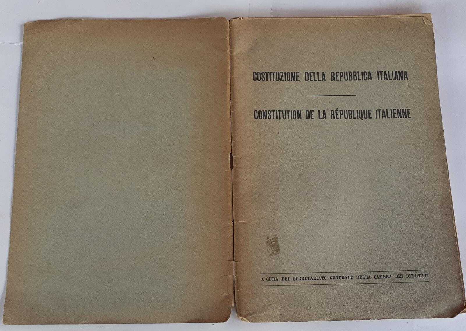 Costituzione della Repubblica italiana - copertina